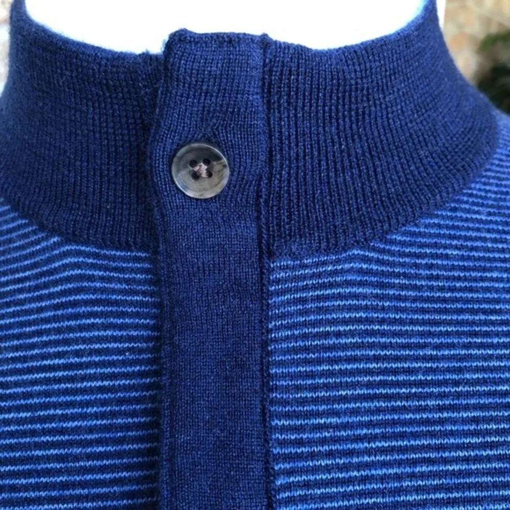 PETER MILLAR Needle-Stripe 100% Merino Wool Quarter-Zip Golf Pullover